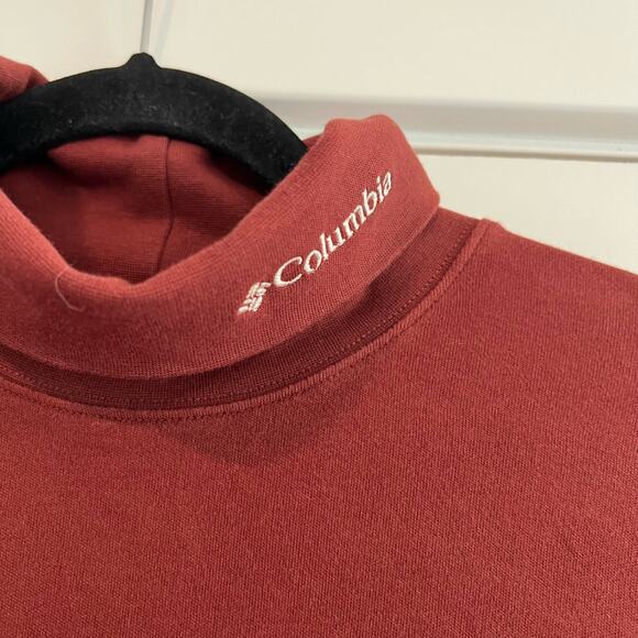 Vintage Men's Columbia Turtleneck Longsleeve Dark Red Size Large - Picture 4 of 9